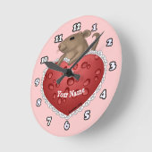 Mouse Love Horloges de coeur (Angle)