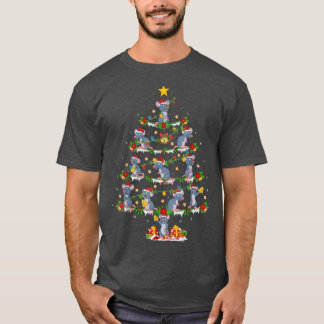 Mouse Lover Xmas lampjes met muis - kerstboom T-shirt