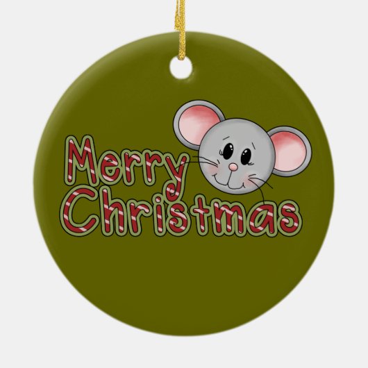 Mouse Merry Christmas Keepsake Ornament (Achterkant)