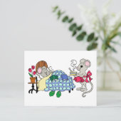 Mouse Mouse Caring for Sick Child Briefkaart (Staand voorkant)