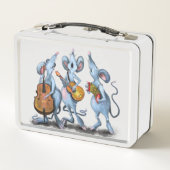 Mouse Music Band Funny Metal Lunch Box (Dos)