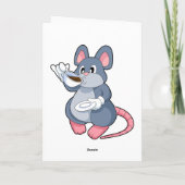 Mouse with Coffee Cup Kaart (Achterkant)
