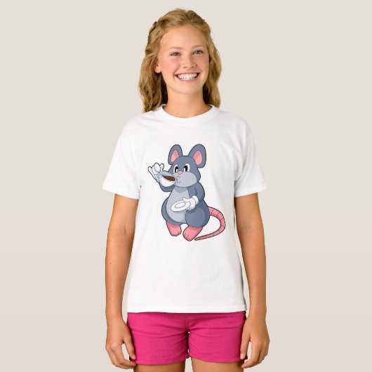 Mouse with Coffee Cup T-shirt (Voorkant volledig)