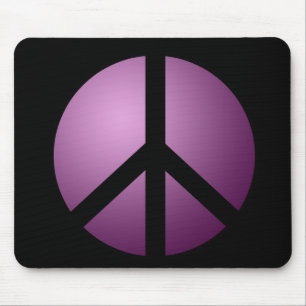 Mousemat Peace, Black en Paars Muismat