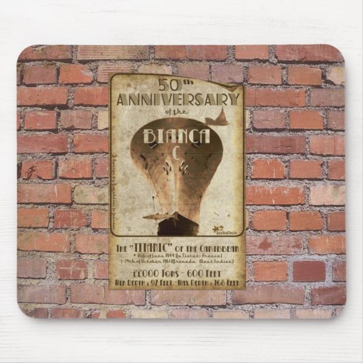 Mousepad 50 jaar Bianca C Muismat (Voorkant)