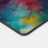 Mousepad à éclaboussures vibrantes - Design gras e (Coin)