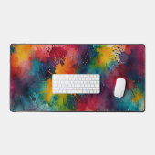 Mousepad à éclaboussures vibrantes - Design gras e (Clavier et souris)
