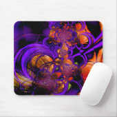 Mousepad Abstract Metaal Paarse Sinaasappel Haak 2 Muismat (Met muis)