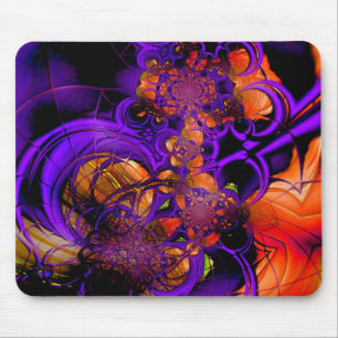 Mousepad Abstract Metaal Paarse Sinaasappel Haak 2 Muismat
