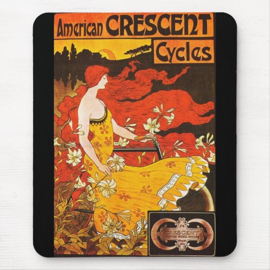 Mousepad  American Crescent Cycles Muismat (Voorkant)