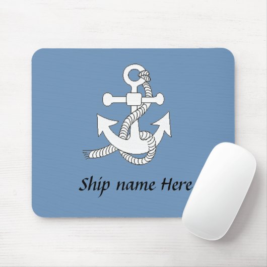 Mousepad - Anchor met scheepsnaam Muismat (Met muis)
