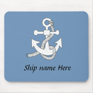 Mousepad - Anchor met scheepsnaam Muismat