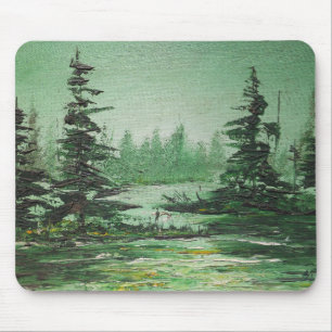 Mousepad Ann Hayes Groen bos schilderen Muismat