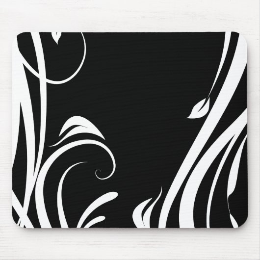 Mousepad arabesco preto e branco muismat (Voorkant)