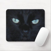 Mousepad - Black Cat Face Muismat (Met muis)