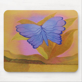 MOUSEPAD, BLAUWE BUTTERFLES MUISMAT