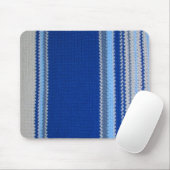 Mousepad - Blauwe Stripes in Crochet Muismat (Met muis)