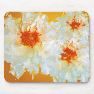 Mousepad Bloemen Witte Sinaasappels kubist Muismat