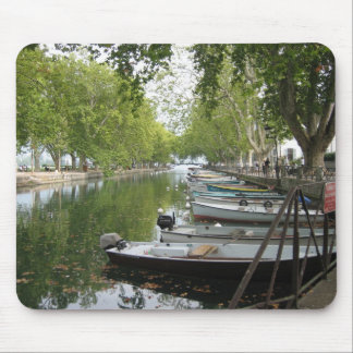 Mousepad: Boats, Canal, Lake Annecy, Frankrijk Muismat