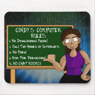 Mousepad: Cindy's computerregels Muismat