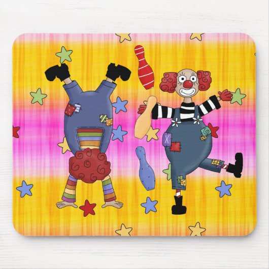Mousepad Circus Clowns Muismat (Voorkant)