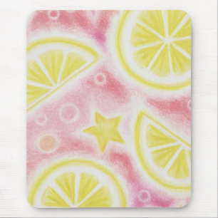 Mousepad 'Citroenen' Roze limonade Muismat