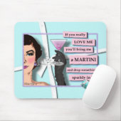Mousepad - Diamonds & Martinis Muismat (Met muis)