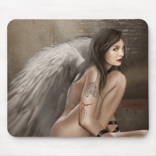 Mousepad Engel donker Muismat (Voorkant)