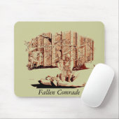 Mousepad - Fallen Comrade - sepia Muismat (Met muis)