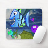 Mousepad Fish Muismat (Met muis)