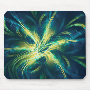 Mousepad Fractal Flower Blauw Palet Muismat