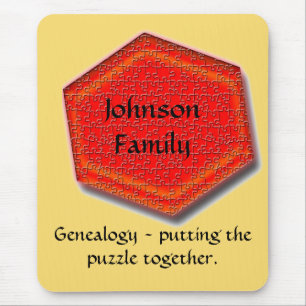 Mousepad - Genealogie - het samenvoegen van de puz Muismat