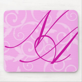 Mousepad - Girly Swirl Monogram Muismat