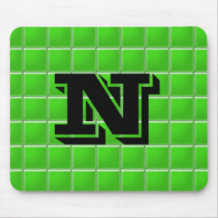 Mousepad - Groene tegels met brief Muismat