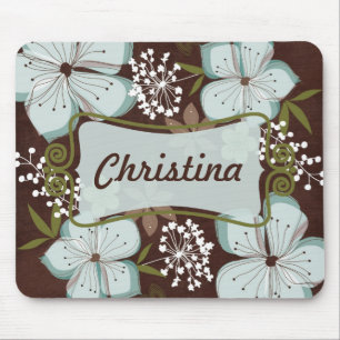 Mousepad Hawaiian Blue Flower Muismat