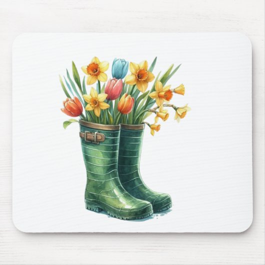 Mousepad-Hello Spring Floral Mouse Pad Muismat (Voorkant)