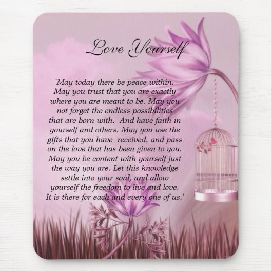 Mousepad hou van jezelf muismat (Voorkant)