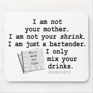 Mousepad - IK BEN BARTENDER Muismat