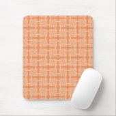 Mousepad - Interwoven Squares in Oranje Muismat (Met muis)
