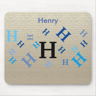 Mousepad - Jumked Letters met naam in blauw Muismat