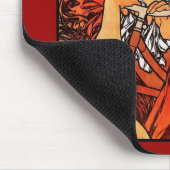 Mousepad  kunst Alfons Mucha 1902 Cycles Muismat (Hoek)