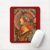 Mousepad  Kunst Alfons Mucha F Champenois Muismat (Met muis)