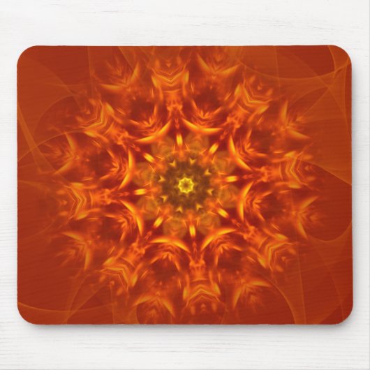 Mousepad Mandala Sunlight Sinaasappel Pattern Muismat (Voorkant)