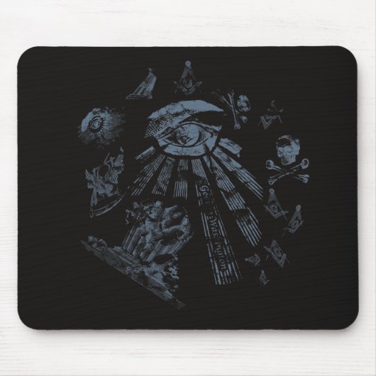 Mousepad Masonic Fantasy Blauw Muismat (Voorkant)