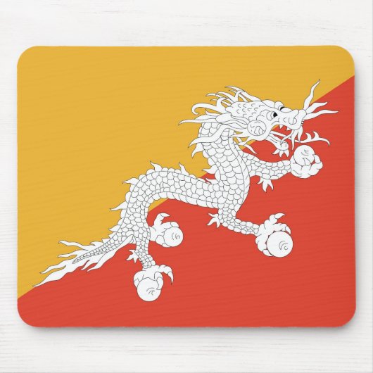 Mousepad met de vlag van Bhutan Muismat (Voorkant)