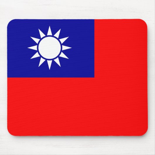 Mousepad met de vlag van Taiwan Muismat (Voorkant)