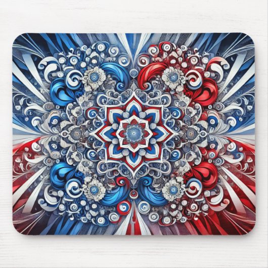 Mousepad met Franse kleuren Design Muismat (Voorkant)