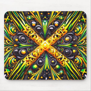 Mousepad met Jamaicaanse kleuren ontwerp Muismat