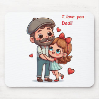 Mousepad met toewijding voor papa. muismat