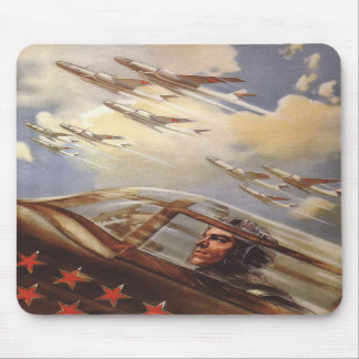 Mousepad met USSR-luchtmacht propaganda Muismat